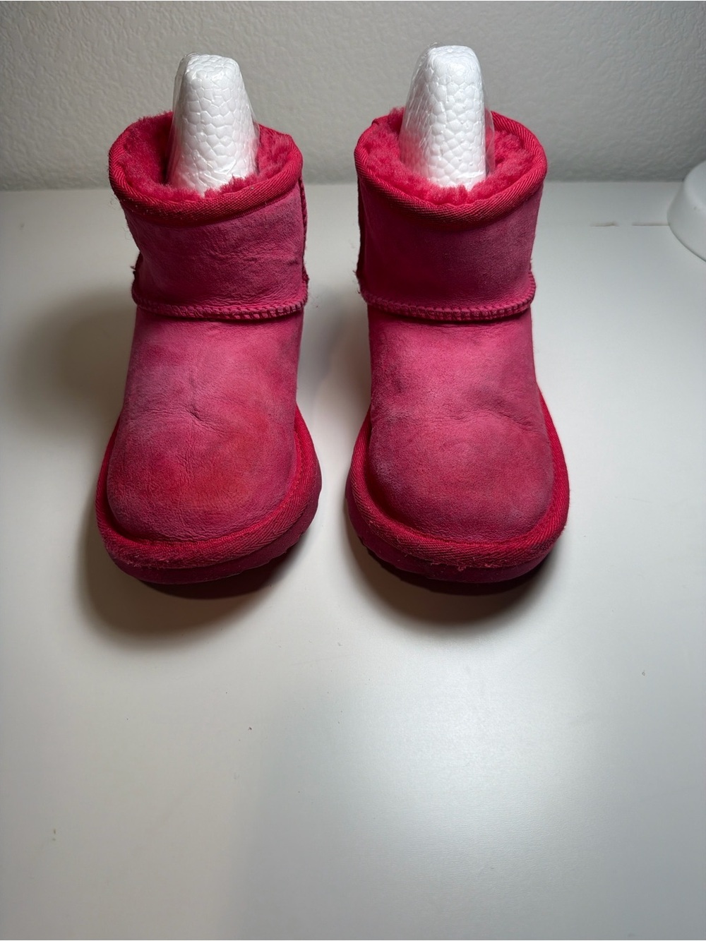 UGG Kids Hot Pink Suede Booties